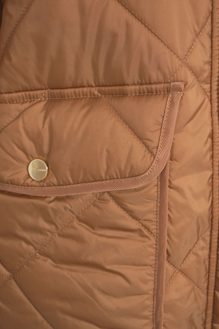 Pinko Diamond Quilted Jacket With High Collar