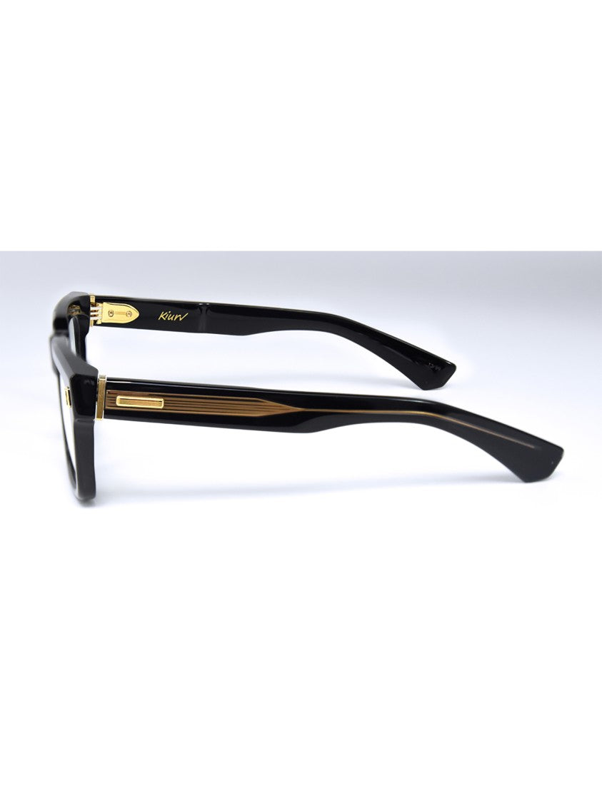 Kiurv Bold Rectangular Optical Frames With Gold Accents