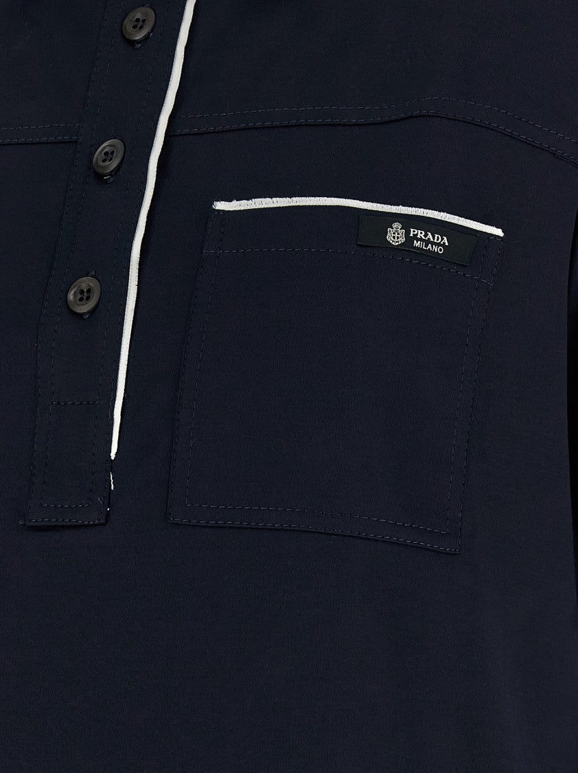 Prada Double-Layer Polo Shirt
