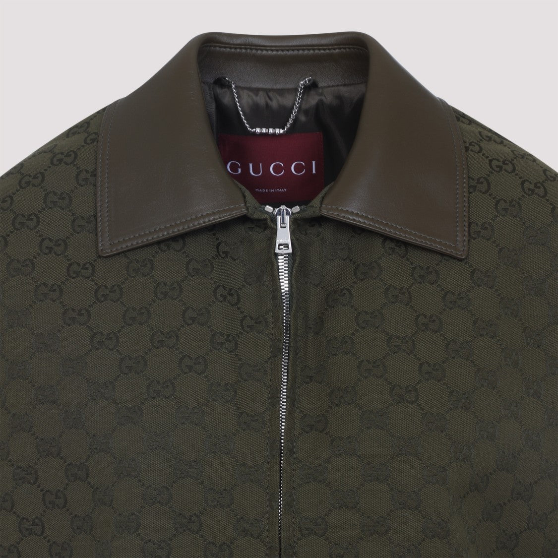 Gucci Monogram Patterned Green Jacket