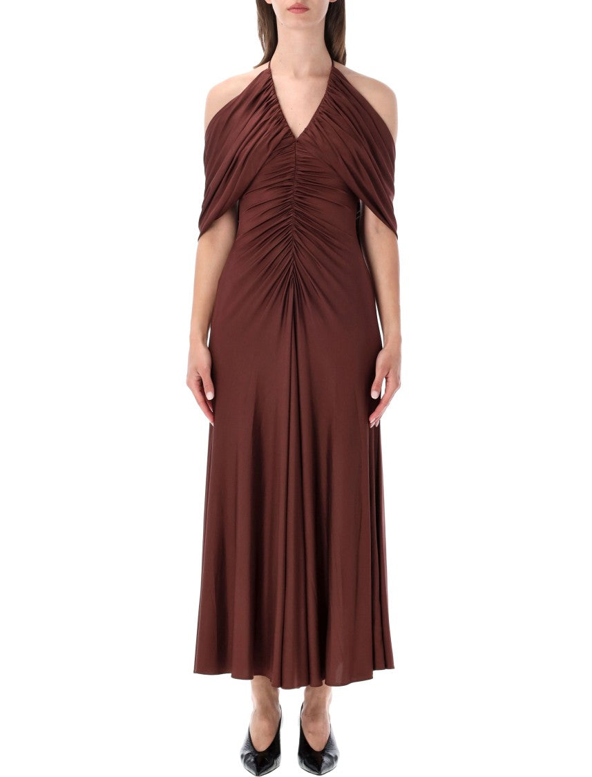 Self-Portrait Drape Midi Dress