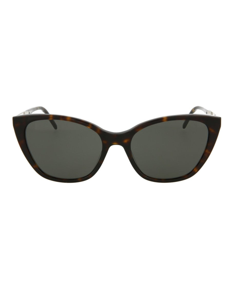Saint Laurent Cat Eye-Frame Acetate Sunglasses With Tortoiseshell Pattern