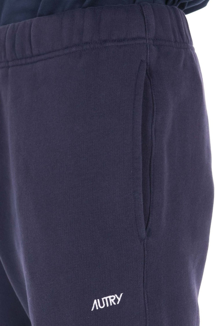 Autry Relaxed Fit Cotton Sweatpants With Adjustable Drawstring