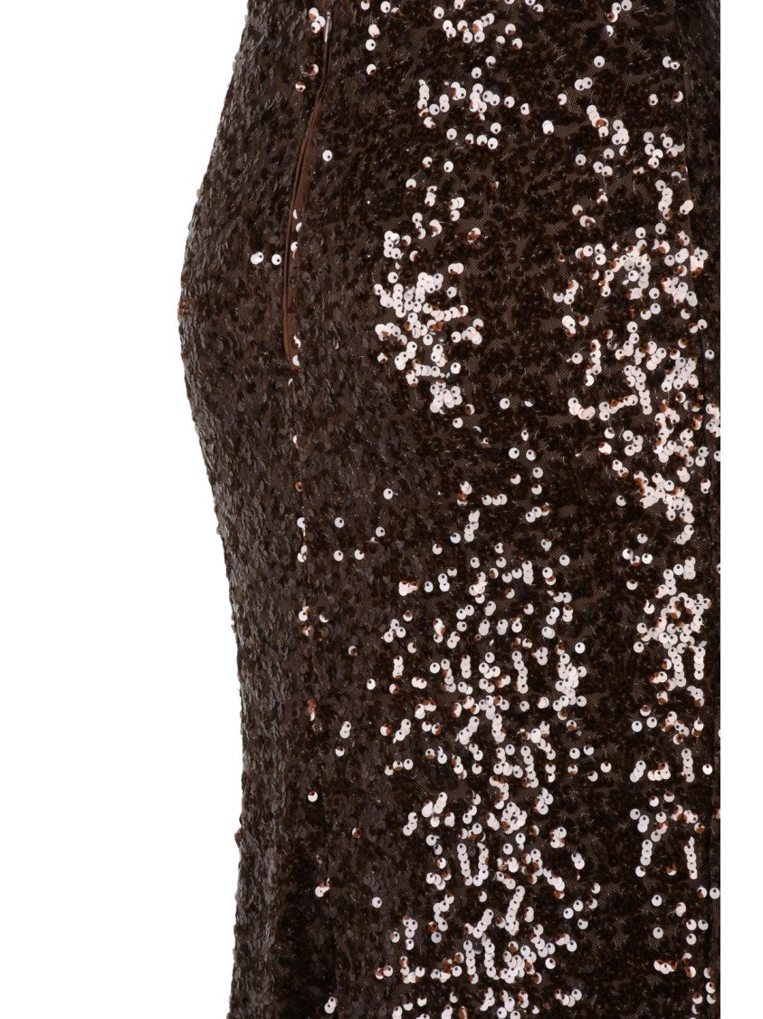 Pennyblack Sequined Midi Skirt With Fitted Silhouette And Back Slit