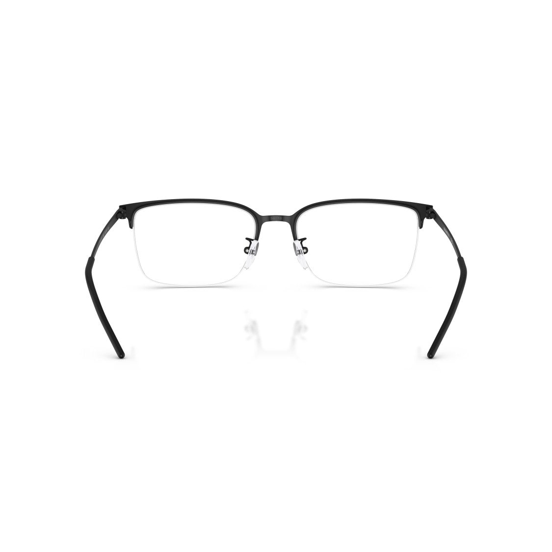 Emporio Armani 0Ea1179d Semi-Rimless Black Metal Eyeglasses With Adjustable Nose Pads