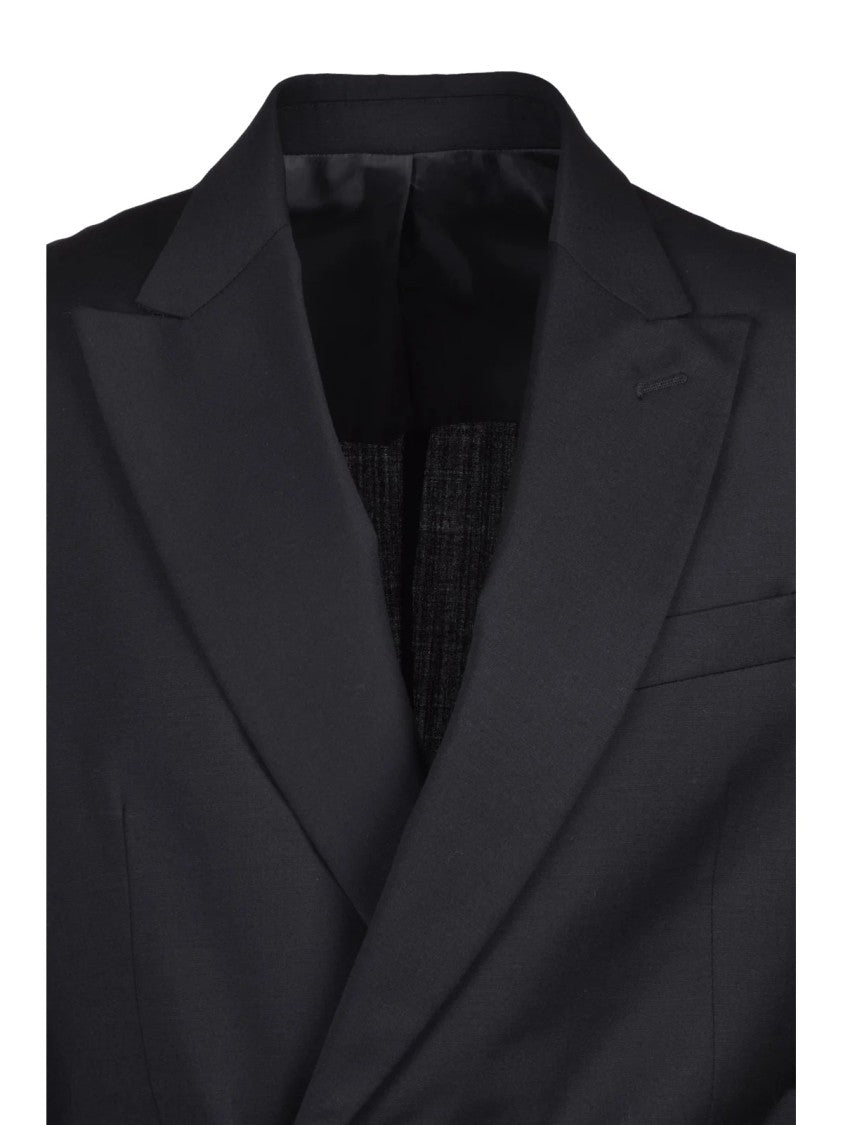 Officina Milanese Black Kyoto Stretch Wool-Blend Jacket