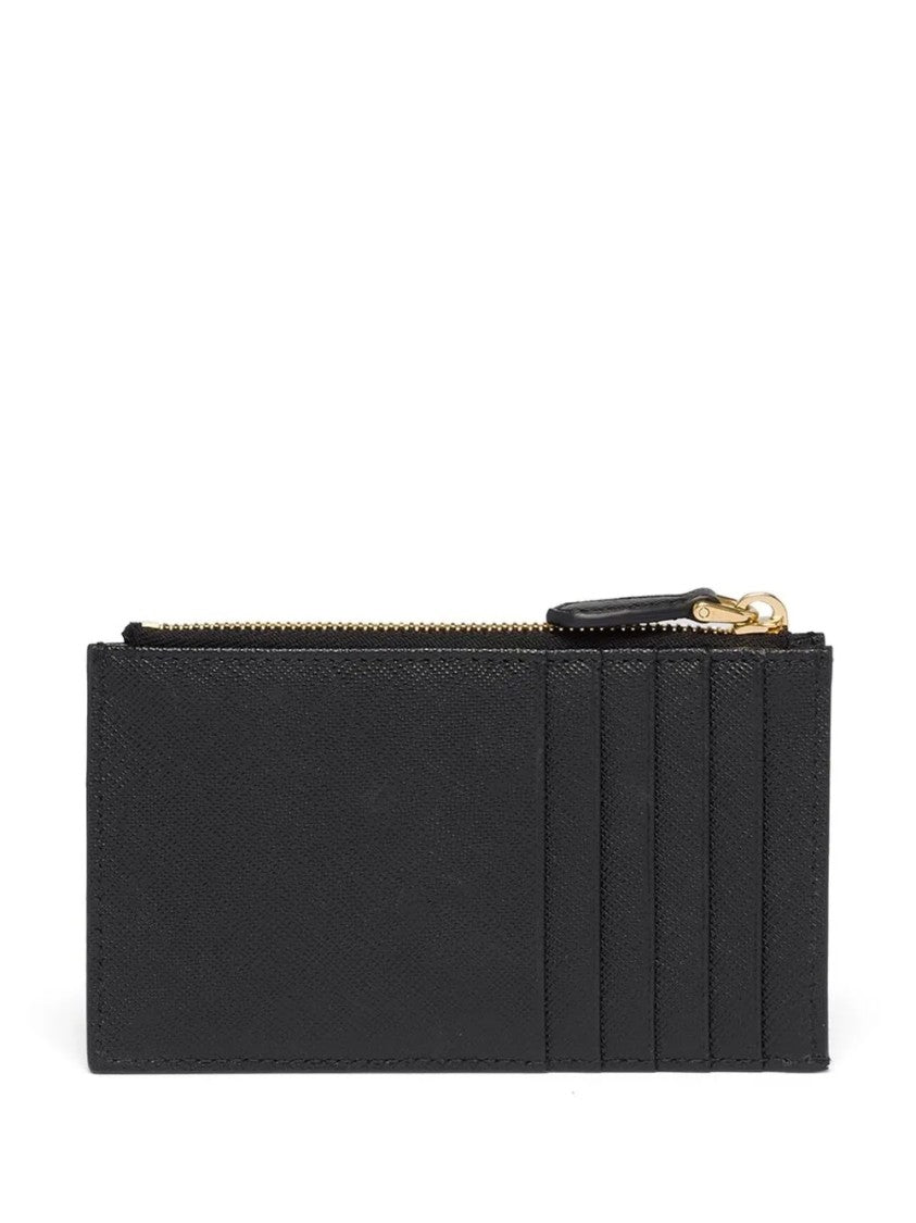 Prada Leather Logo-Plaque Card Holder