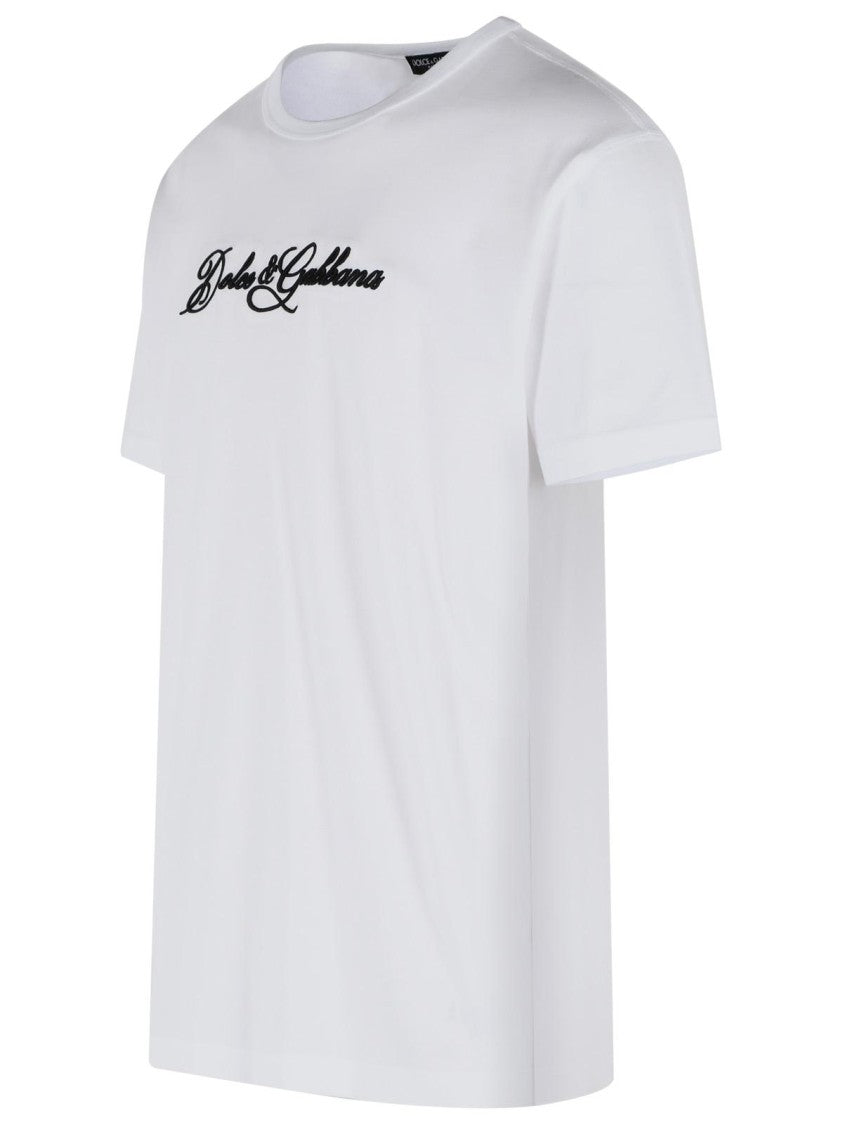 Dolce & Gabbana White Cotton T-Shirt