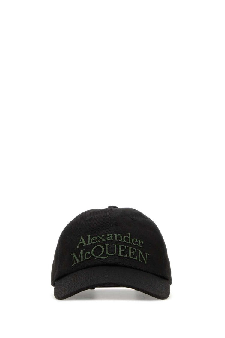 Alexander Mcqueen Black Cotton Baseball Cap
