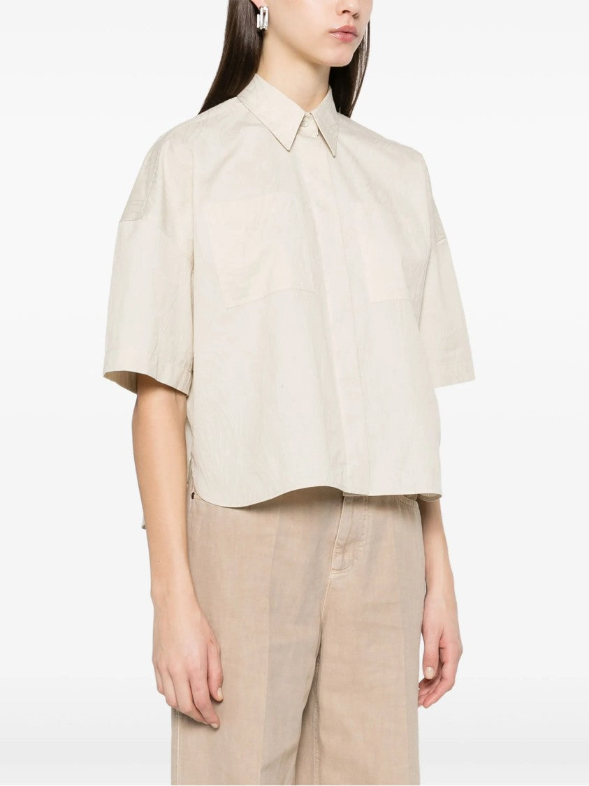 Brunello Cucinelli Short Sleeve Relaxed Fit Shirt