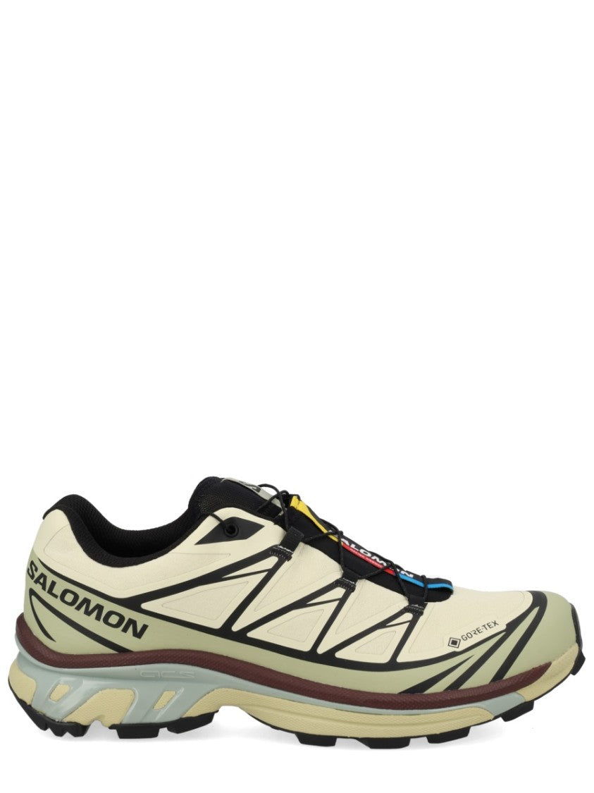 Salomon Cream Xt-6 Mesh Geometric Sneakers