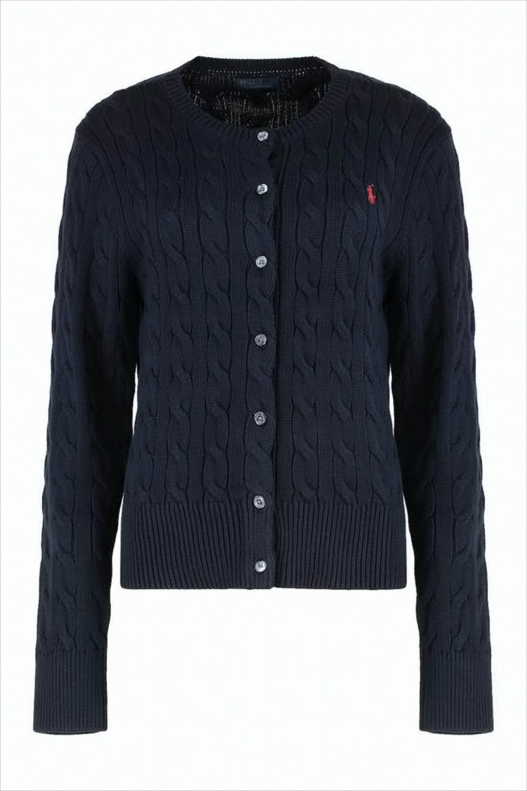 Polo Ralph Lauren Cable Knit Cardigan With Button-Down Front