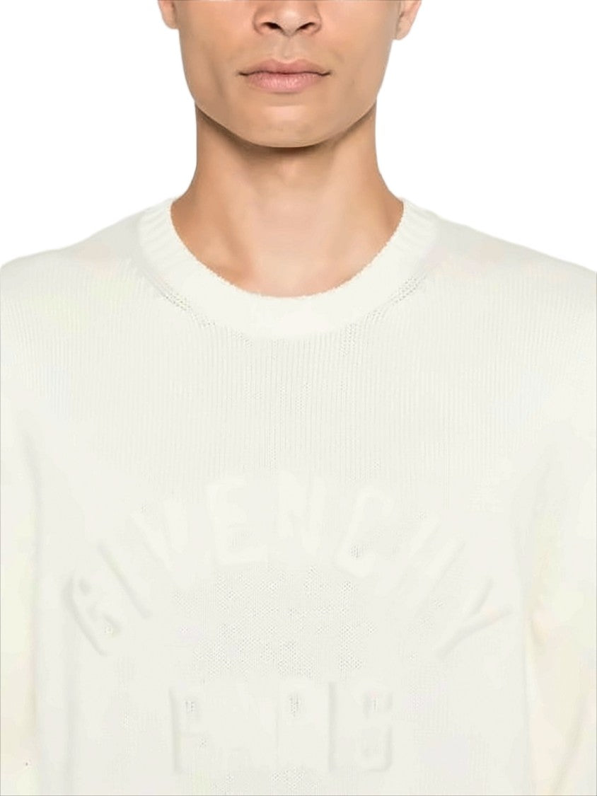 Givenchy Relaxed Fit White Cotton Sweater