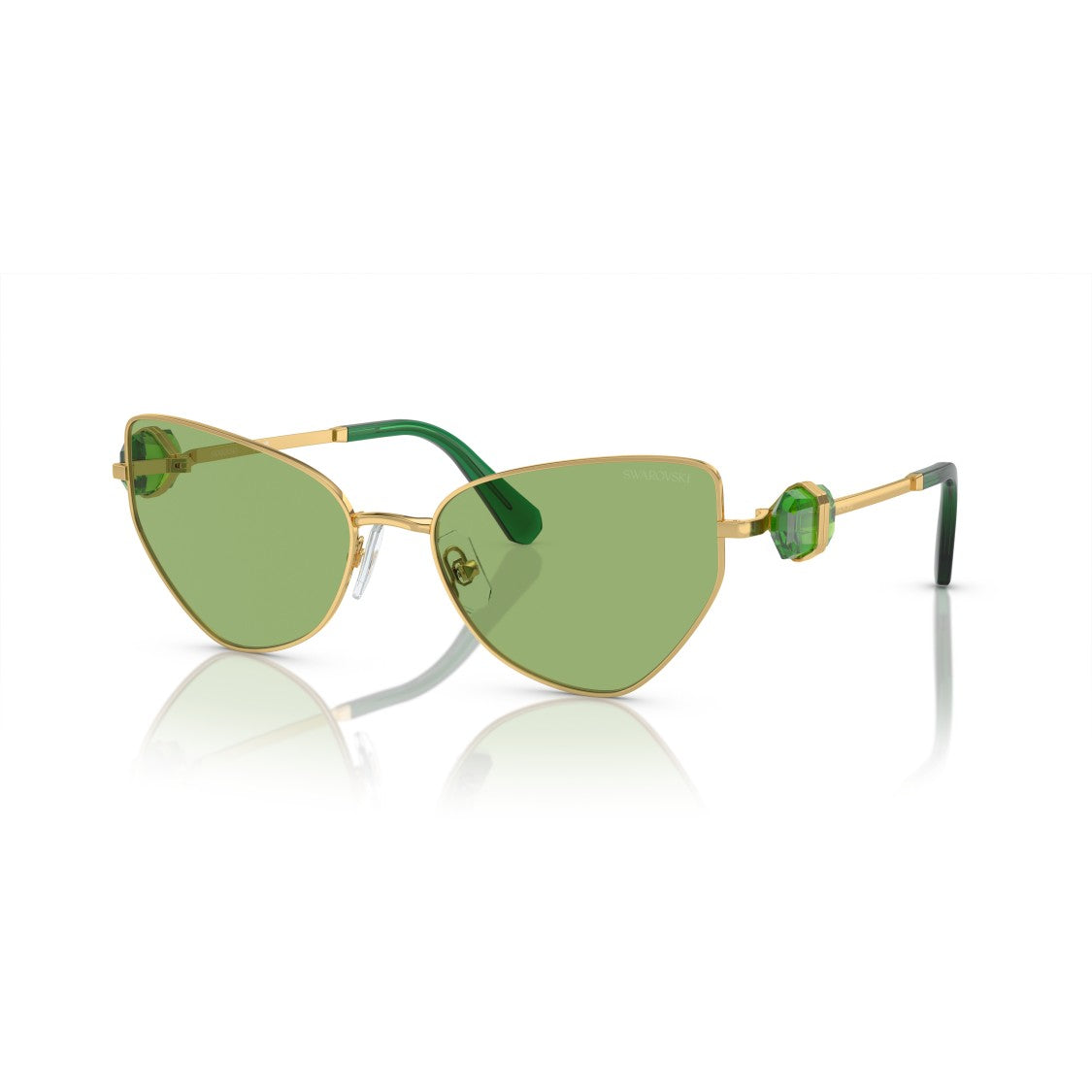 Swarovski 0Sk7003 Cat-Eye Sunglasses With Green Tinted Lenses