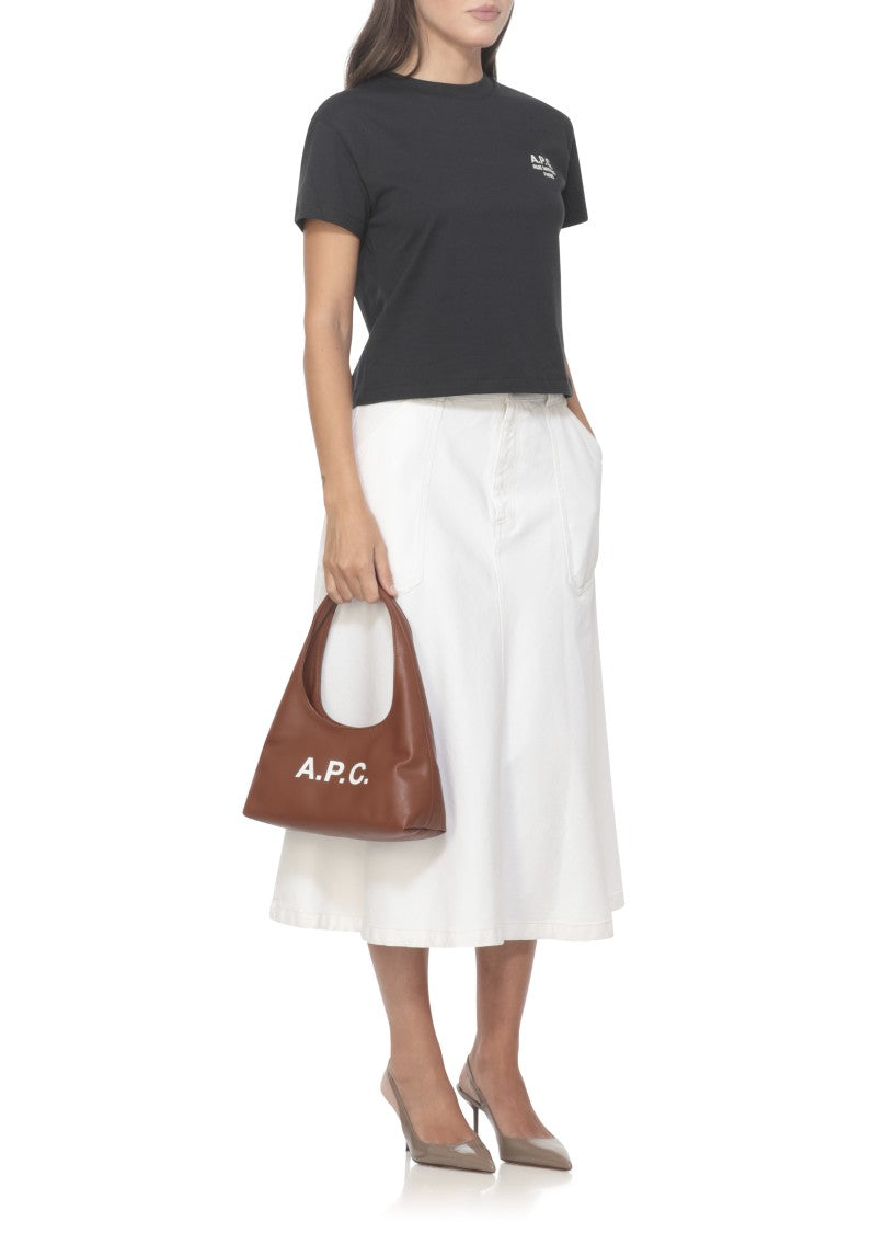 A.P.C. Ivory A-Line Cotton Skirt