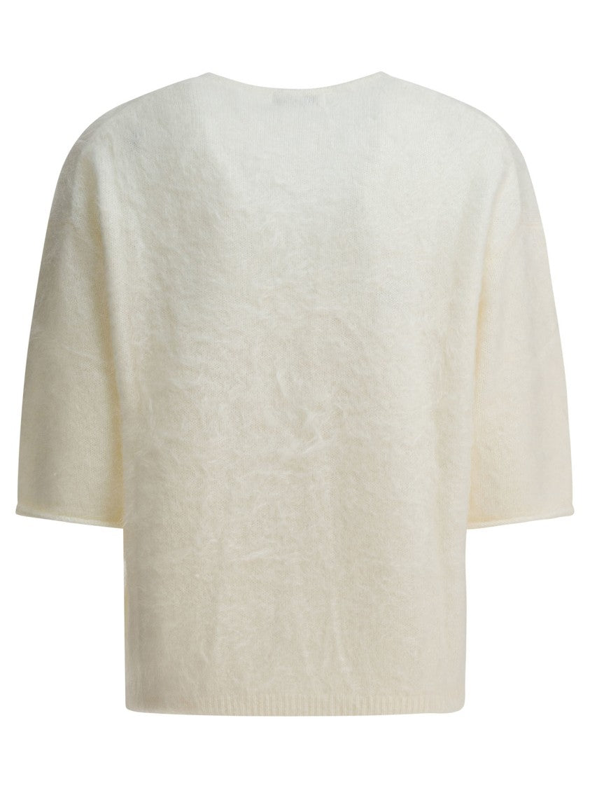 R2w Cashmere Knitwear With V-Neckline And Relaxed Fit