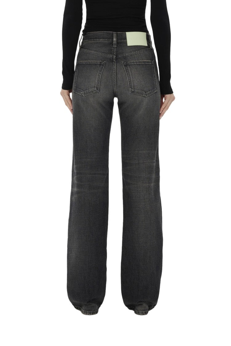 Haikure Black Relaxed-Fit Cotton Jeans