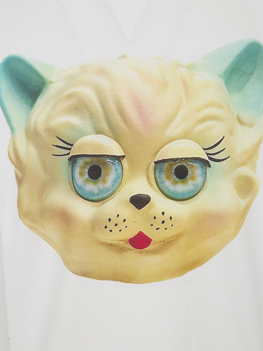 Valentino Garavani Le Chat De La Maison Graphic Cotton T-Shirt