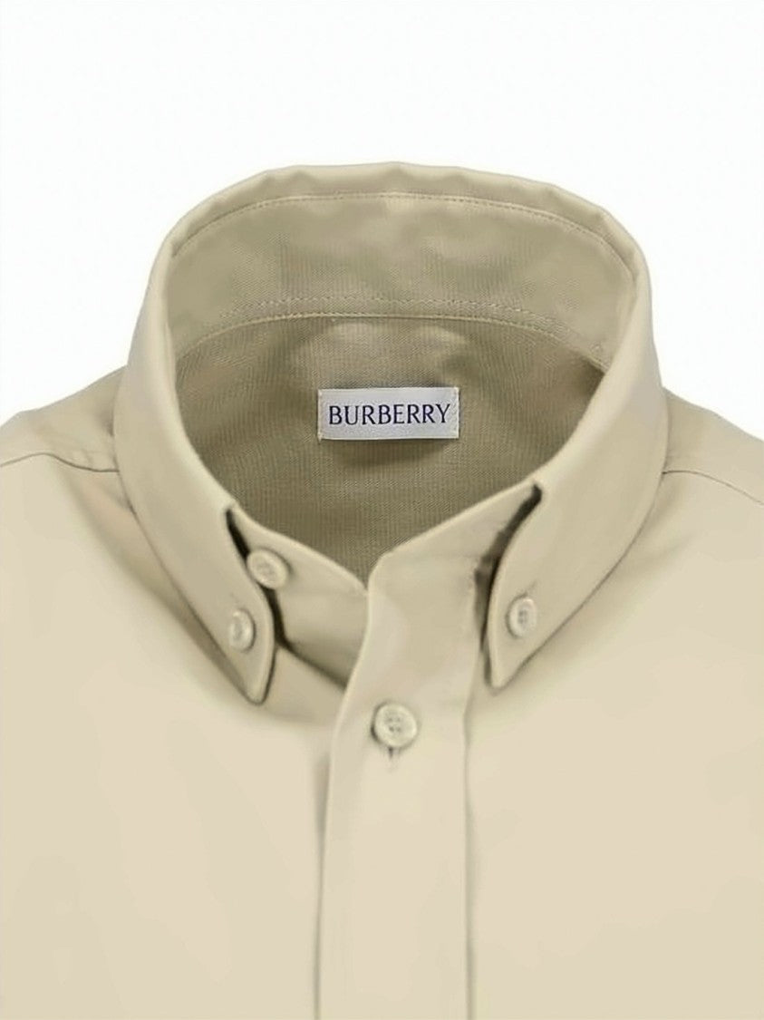 Burberry Classic Button-Down Short-Sleeve Shirt With Embroidered Logo