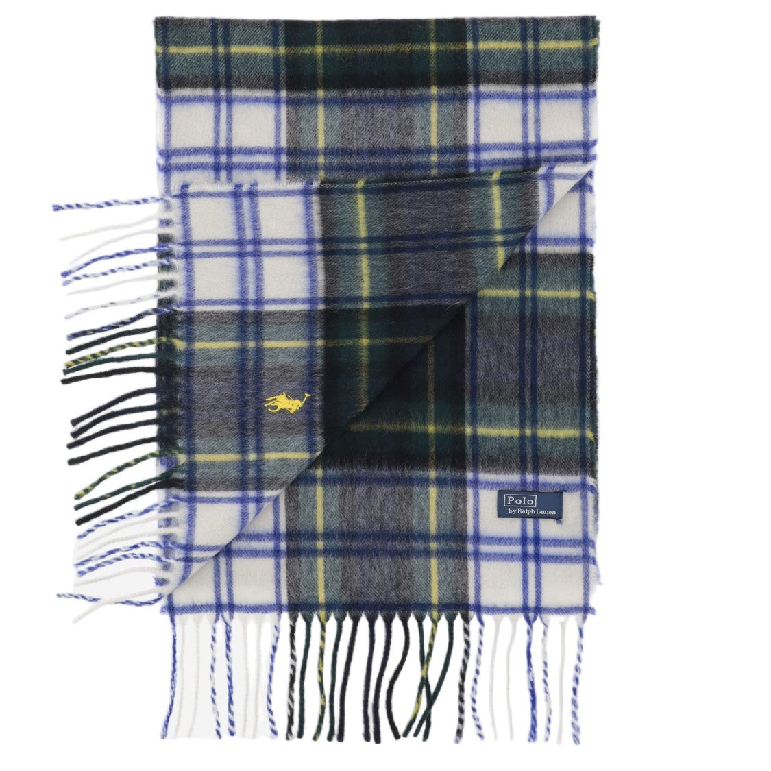 Polo Ralph Lauren Green Check Cashmere Scarf