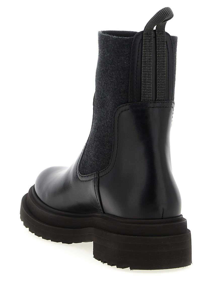 Brunello Cucinelli Precious Loop Detail Ankle Boots