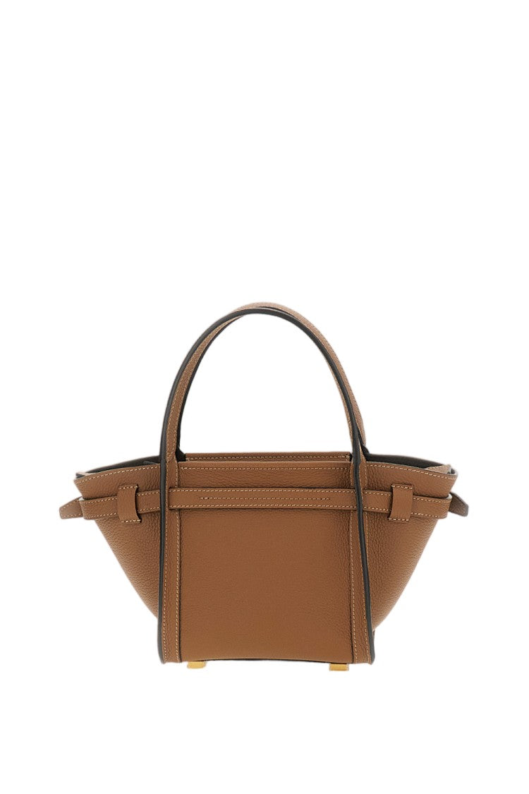 Tod's Structured Mini Leather Tote Bag With Iconic Gold-Tone Detail