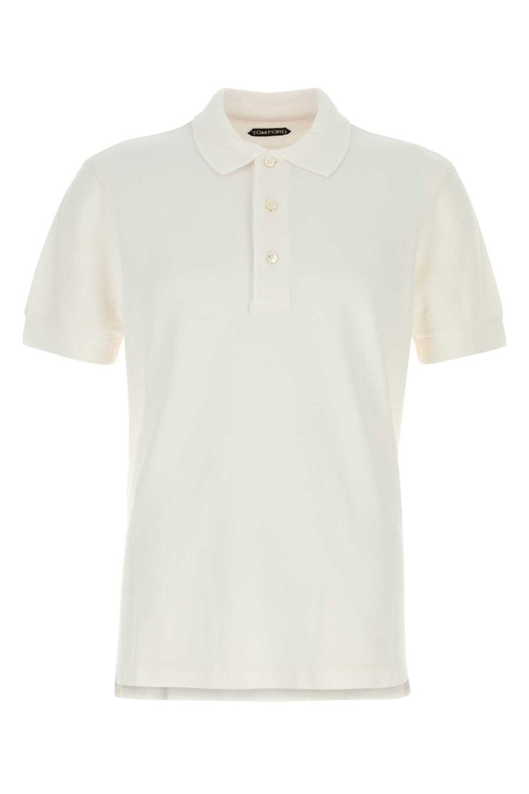 Tom Ford White Piquet Polo Shirt