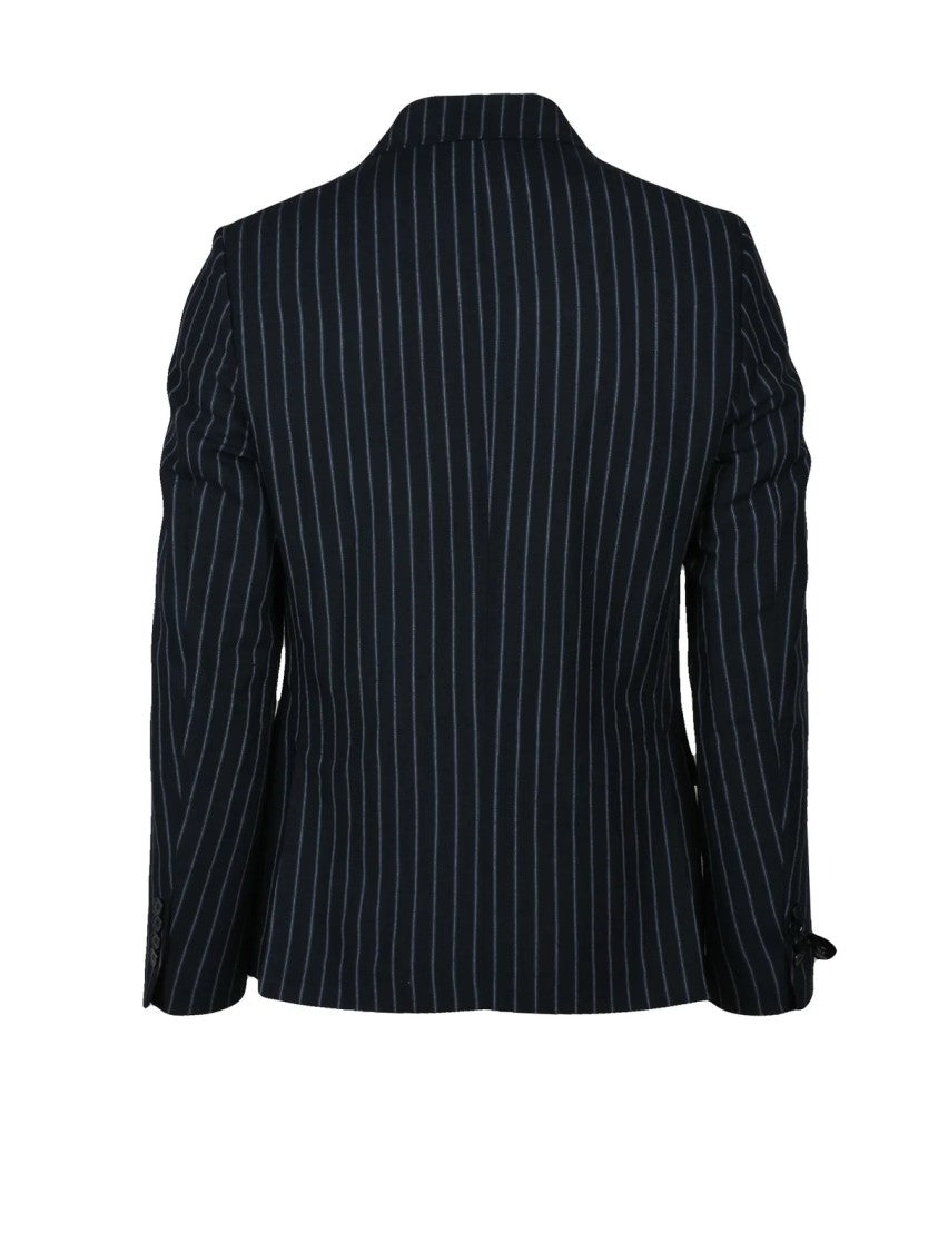 Daniele Alessandrini Multicolor Tailored Linen/Viscose Slim Fit Jacket