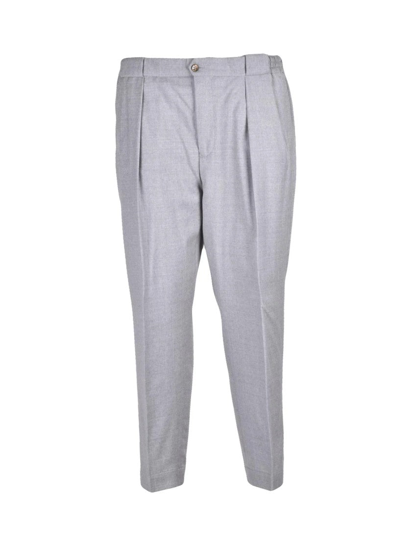 L.B.M. 1911 Grey Stretch Virgin Wool Formal Pants