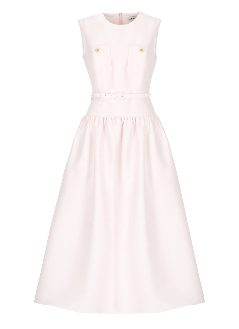 Self-Portrait Taffeta Midi Dress