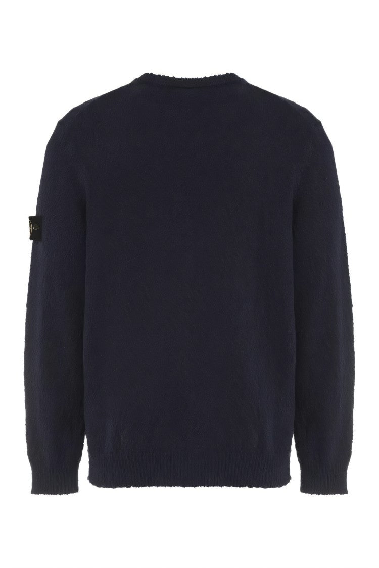 Stone Island Black Crew Neck Sweater