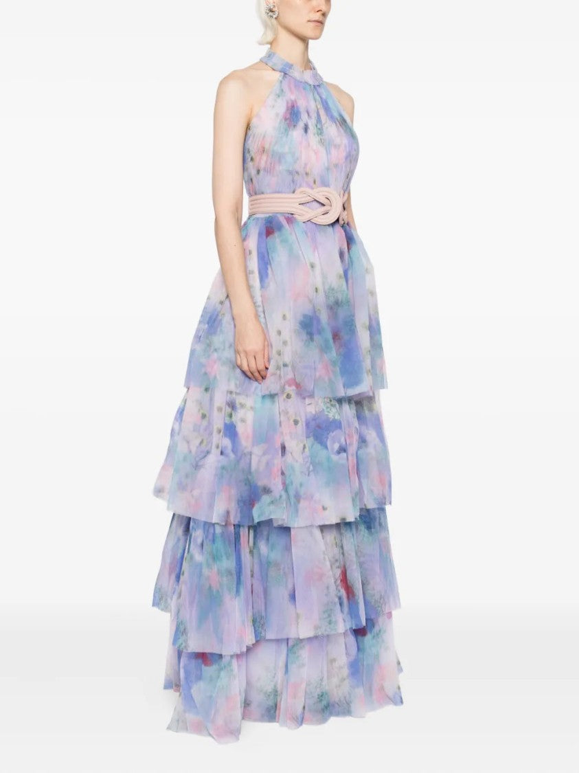 Saiid Kobeisy Floral Printed Long Dress