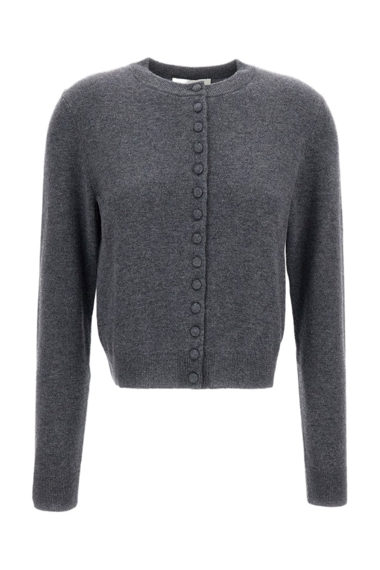 Lisa Yang Grey Wilona Cropped Cashmere Cardigan