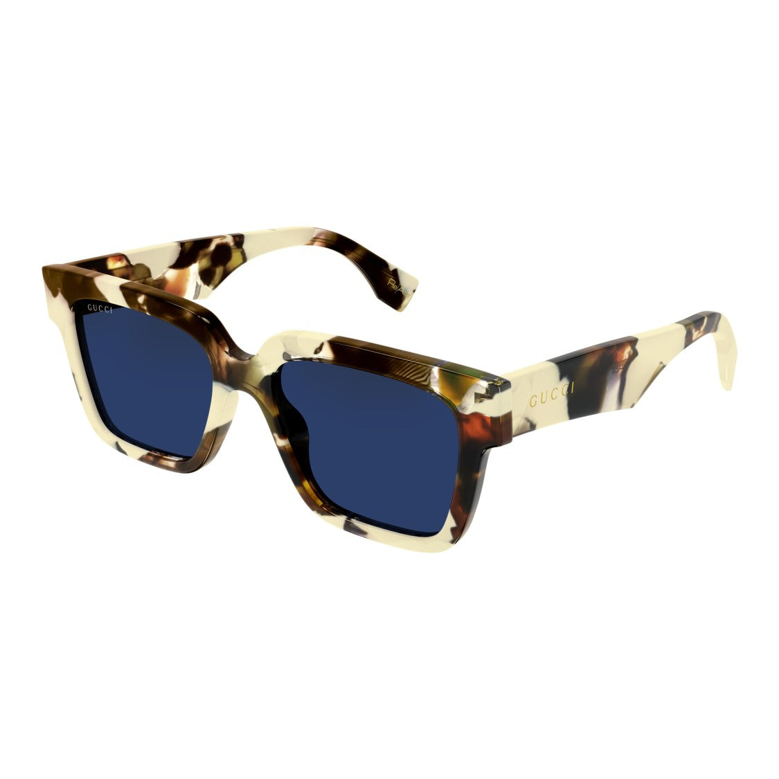 Gucci Gg1626s Bold Square Frame Tortoiseshell Sunglasses