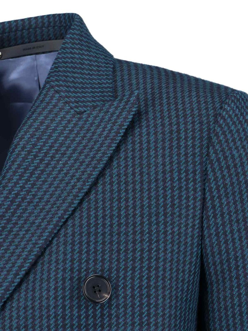 Paul Smith Structured Blue Jacket With Classic Design