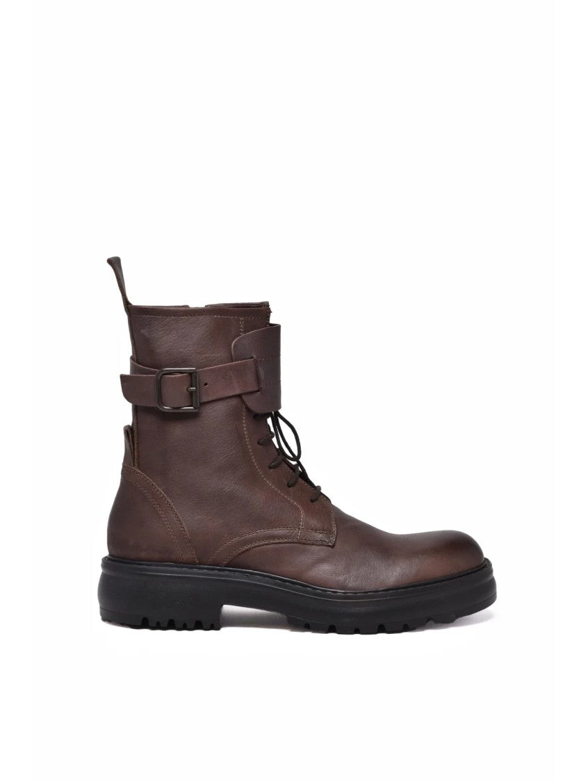 Giancarlo Desenzano Brown Leather Zip Ankle Boots