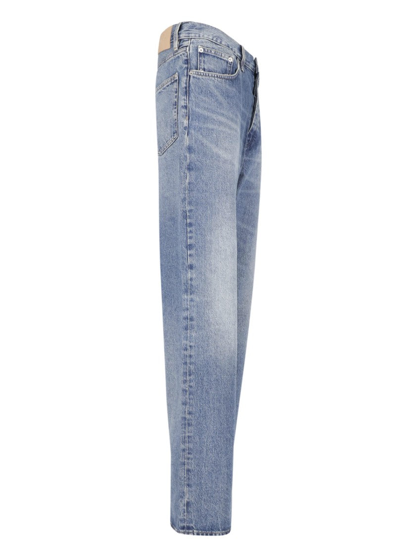 Sunflower Blue Wide Twist Denim Jeans