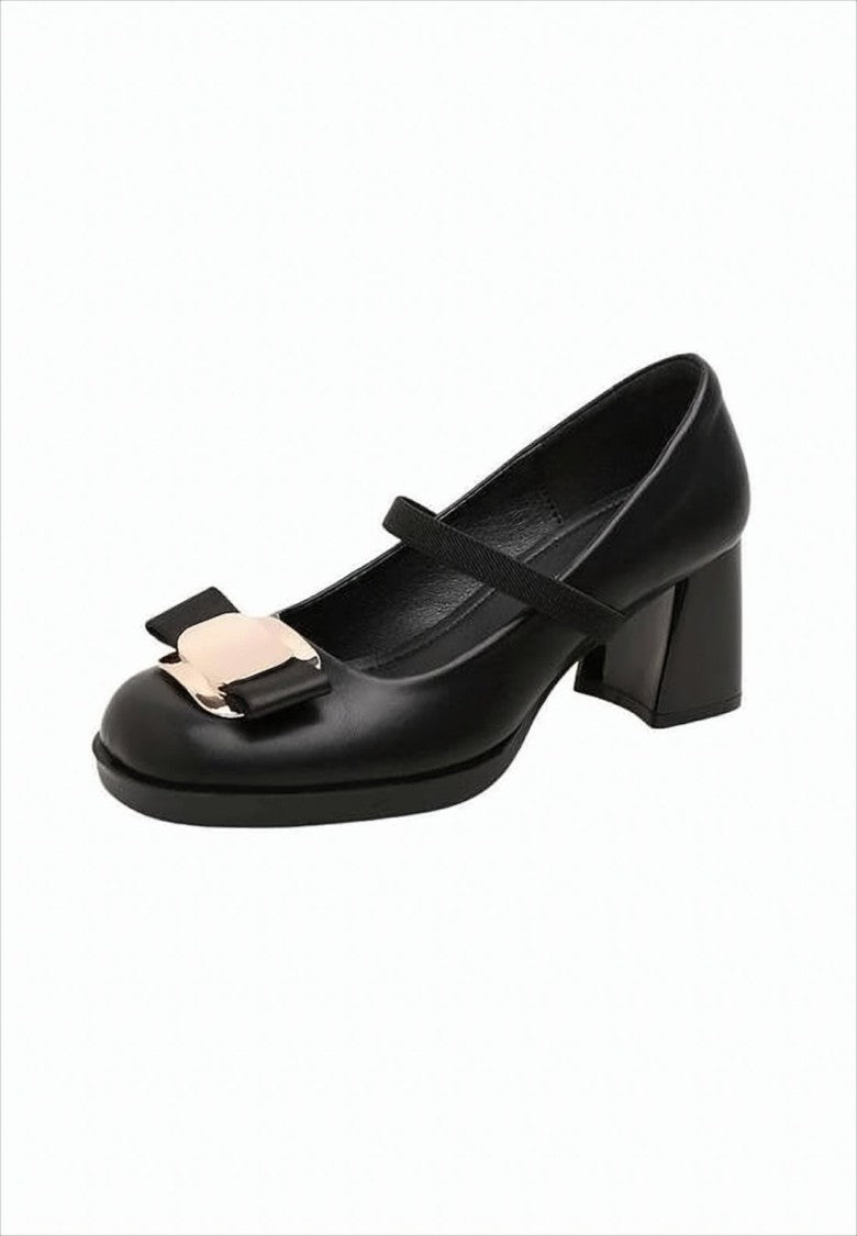 Salvatore Ferragamo Smooth Black Nappa Leather Pumps