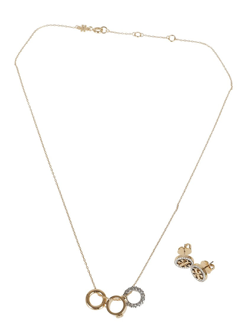 Tory Burch Interlinked Pendant Necklace And Earrings Set