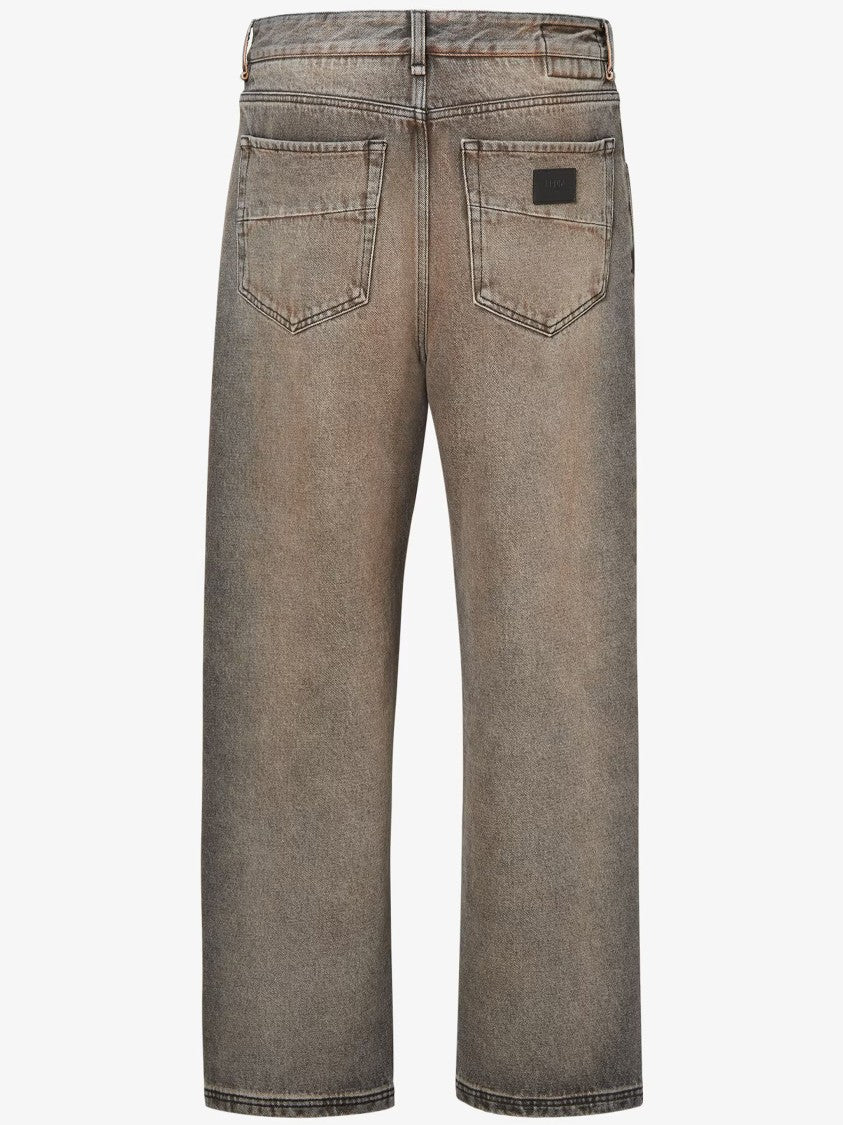 Fendi Mid-Length Faded Vintage Wash Denim Shorts