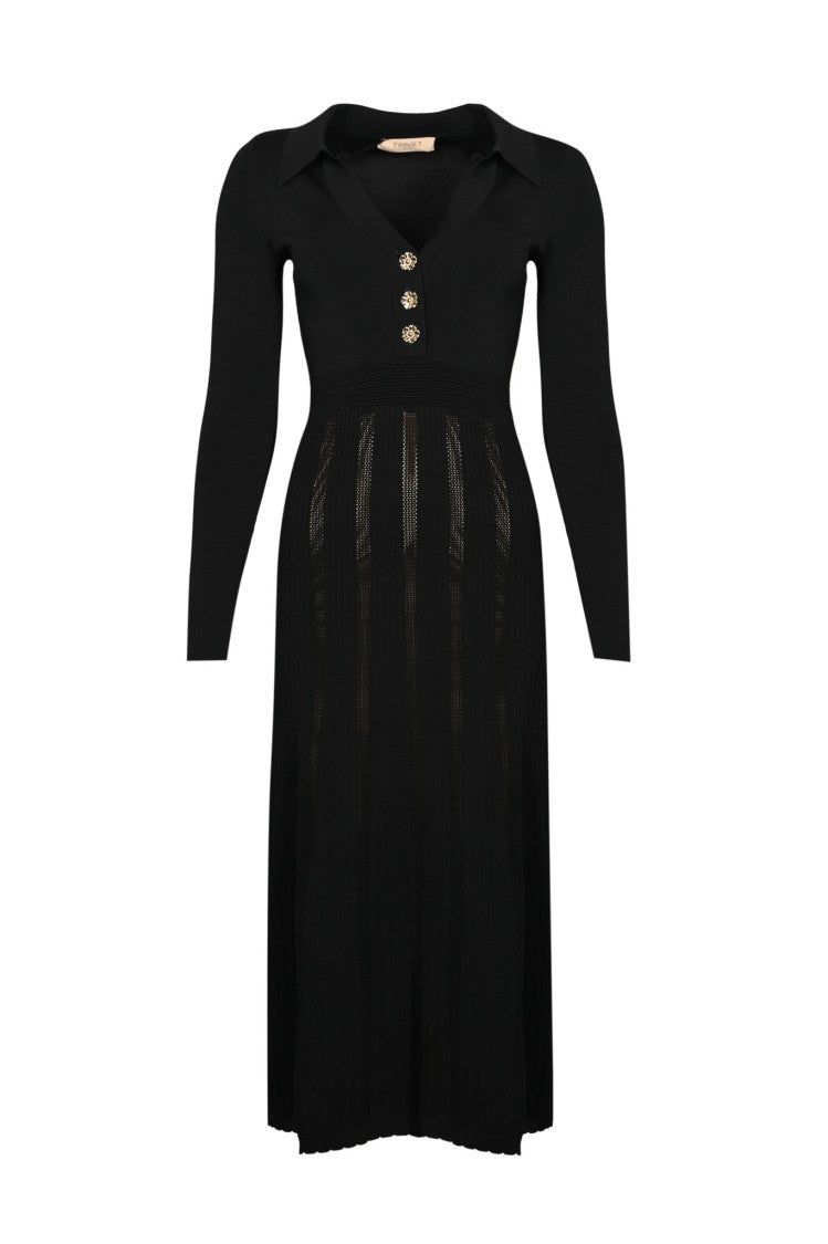 Twin-Set Tailored Neutrals Dress With Classic Silhouette