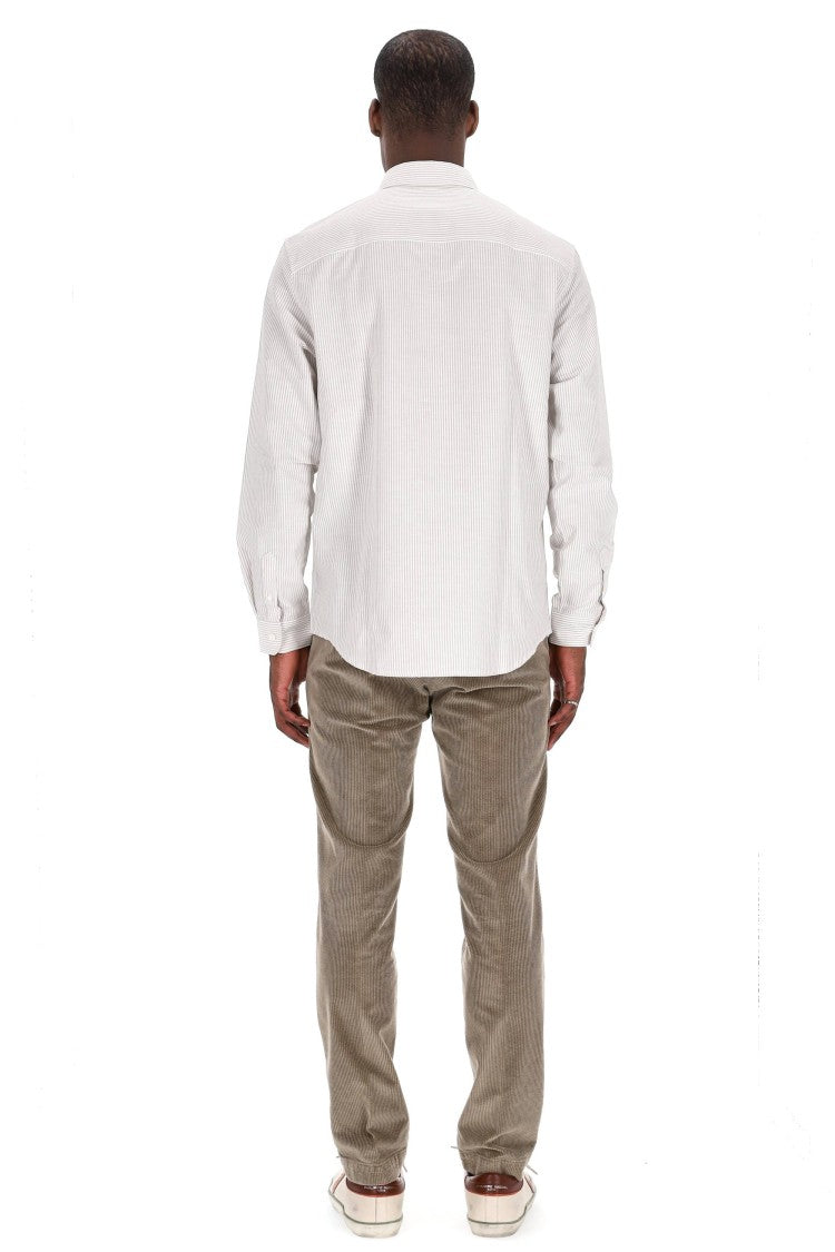 A.P.C. Standard Fit Cotton Piquet Striped Shirt
