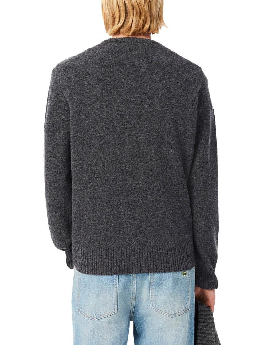 Lacoste Refined Carded Wool Blend Crew Neck Sweater