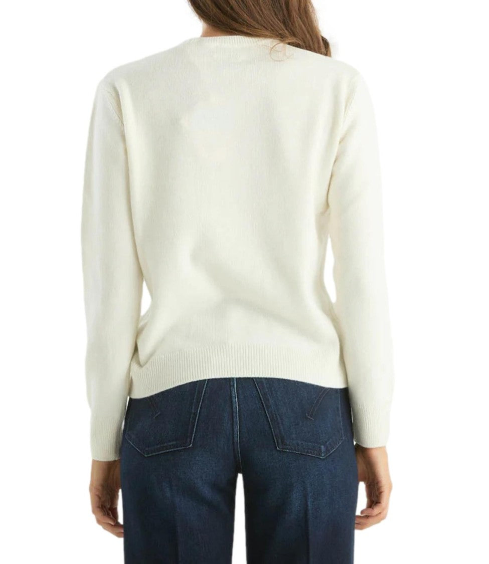 Mc2 Saint Barth New Queen Sweater With Festive Christmas Print