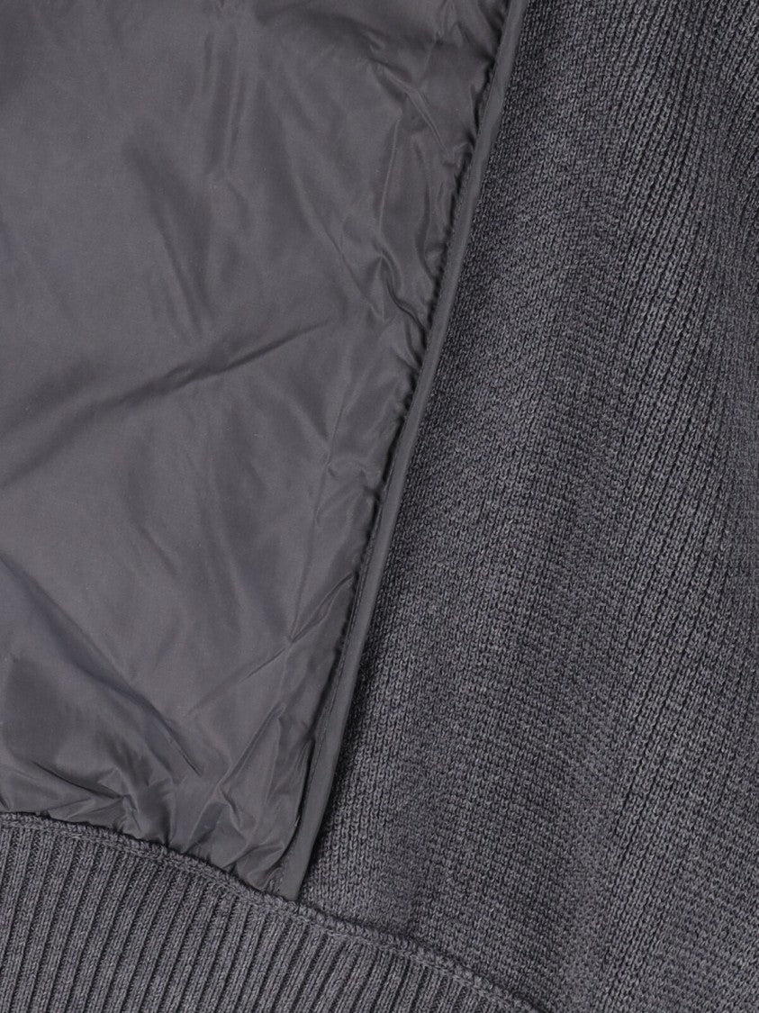 Canada Goose Grey Hybridge Knit Merino Wool Padded Sweater Vest