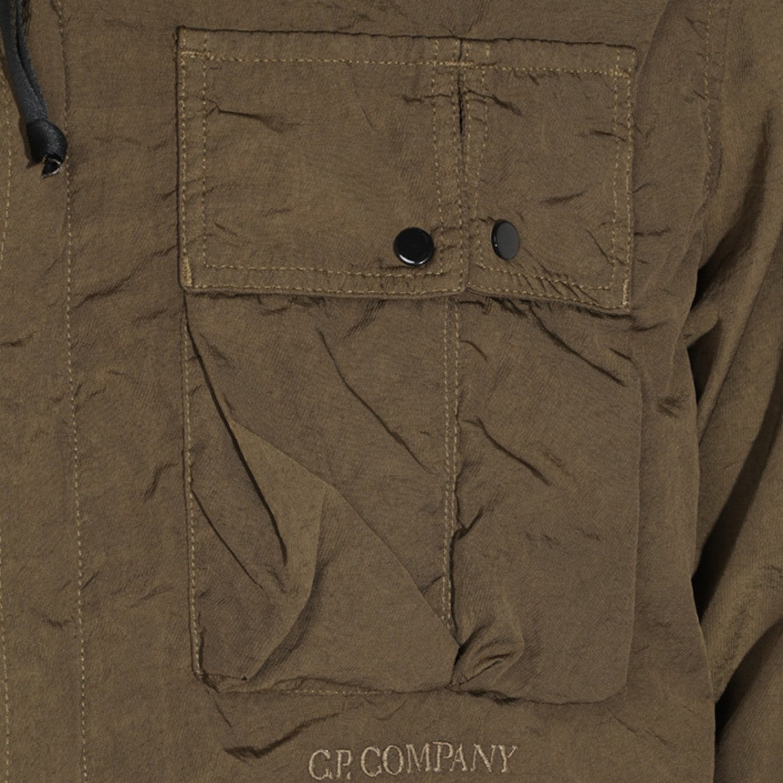 C.P. Company Structured Brown Casual Shirt With Classic Collar