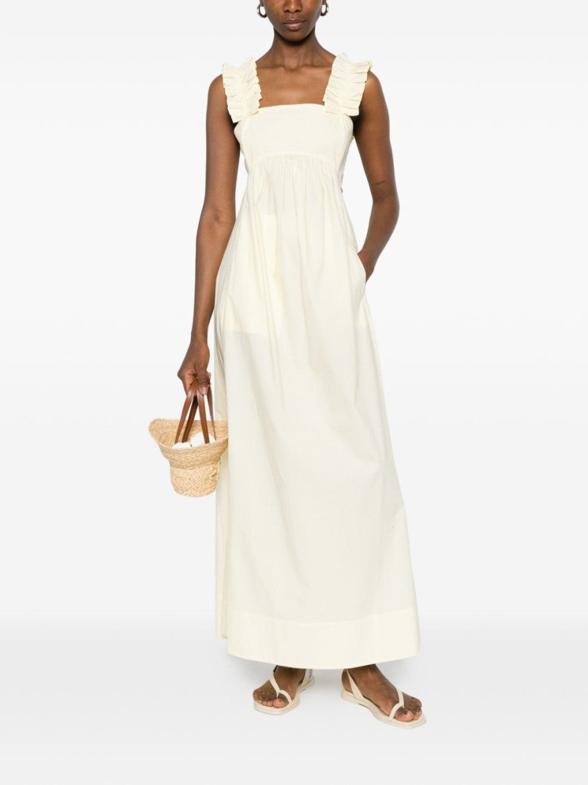 Liu Jo Yellow Ruffled Straps Day Dress