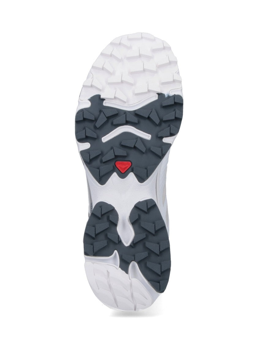 Salomon White Fabric Sneakers With Quicklace Closure