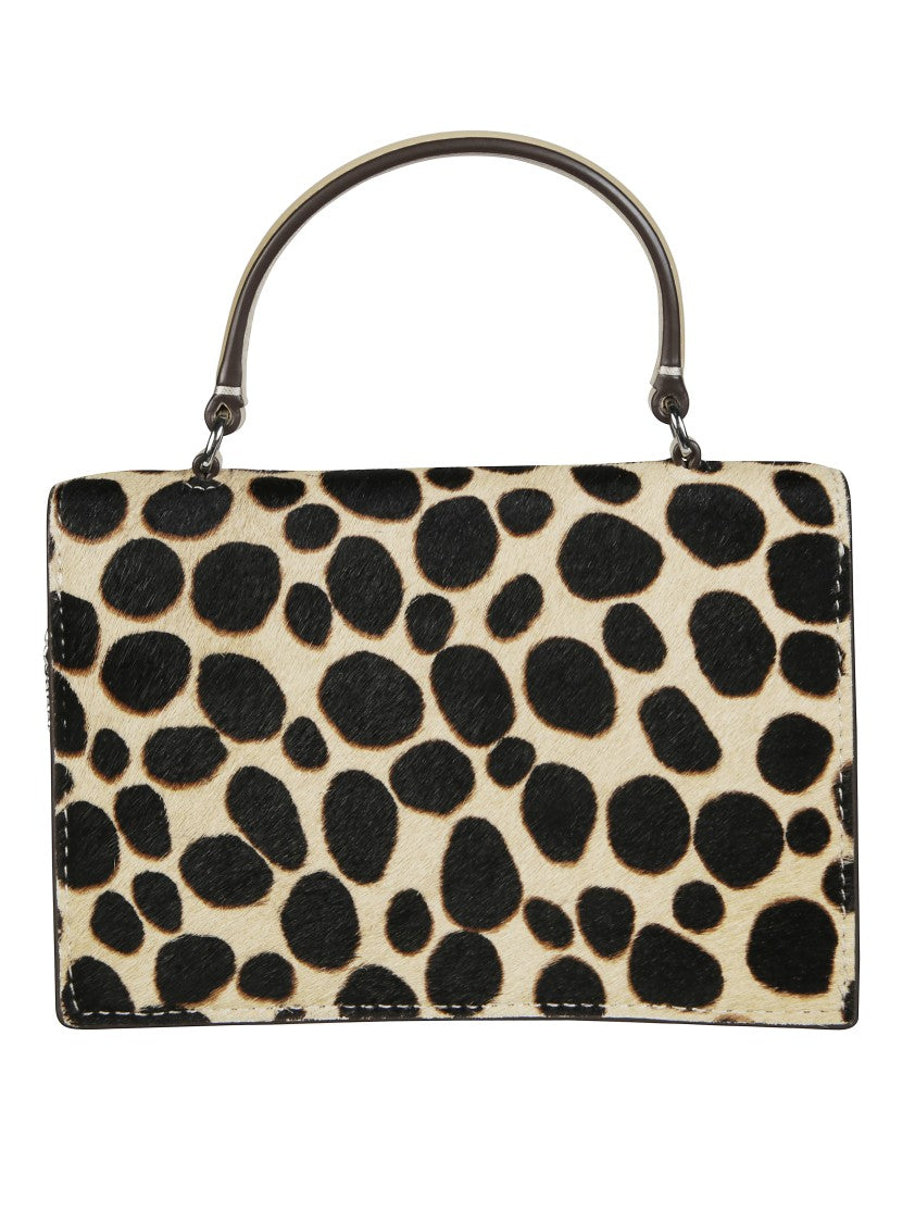 Tory Burch Kira Haircalf Mini Top Handle Chain Wallet