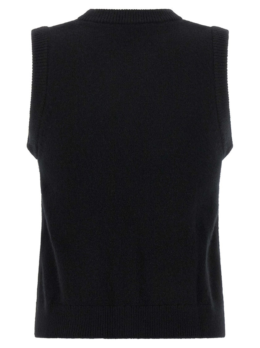 Diesel Slim-Fit Wool And Cashmere Vest With Cut-Out Logo